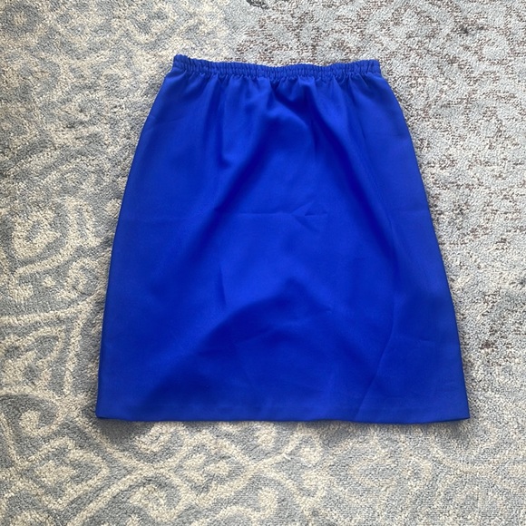 Gregory Designs Vintage Two Piece Skirt Suit Set Blue & Black 16 - Picture 6 of 10